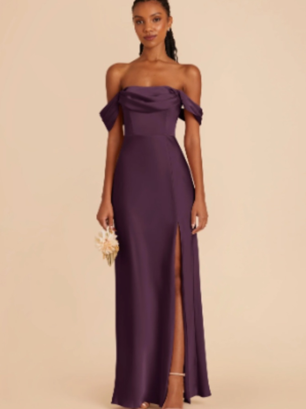 Birdie Grey Bridesmaid Dress -Plum